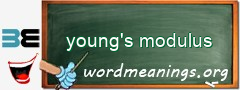 WordMeaning blackboard for young's modulus